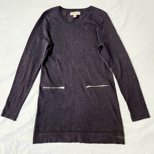 Michael Kors Gray dress sz M Silver pocket zipper